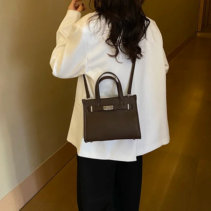 Sac messager élégant pour femme – Sac fourre-tout en cuir de marque de luxe avec sangle réglable