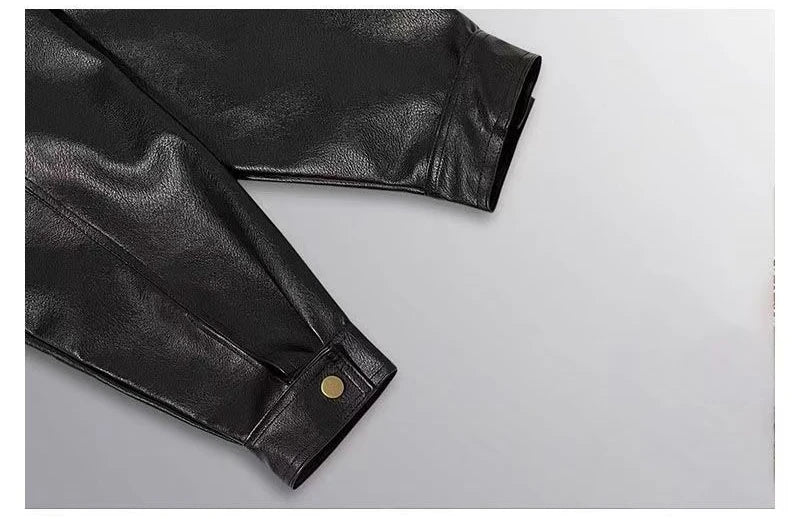 Blouson Aviateur Premium Lencensa - Cuir PU Vintage Unisexe - Qualité Exceptionnelle