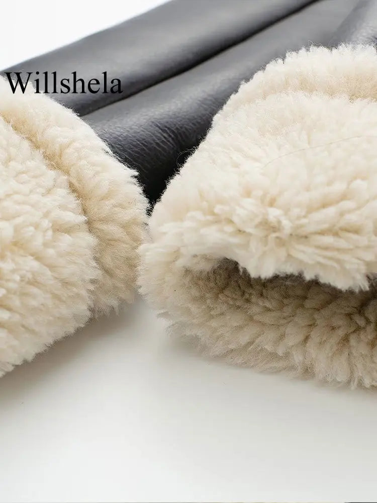 Willshela femmes mode solide avant vestes à glissière Vintage revers cou manches longues femme Chic dame tenues