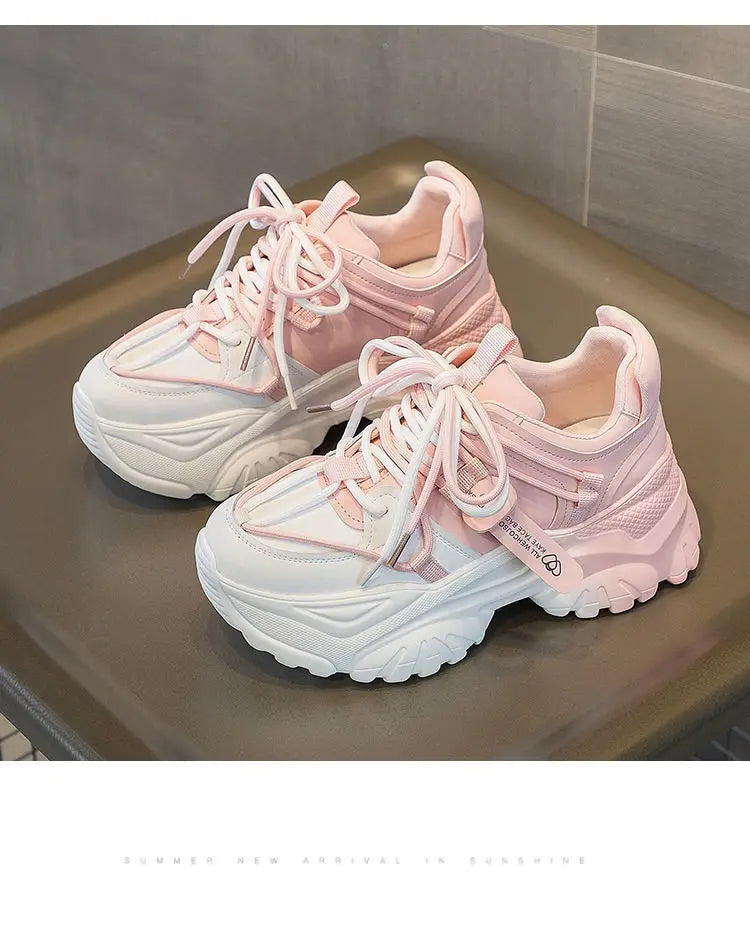 Baskets Femme Plateforme - Chaussures Décontractées Printemps