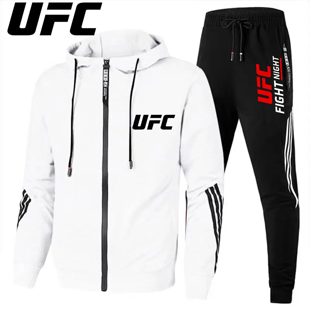 Ensemble de Sport UFC Frontier - Survêtement Homme Femme avec Veste à Capuche et Zip - Lencensa 