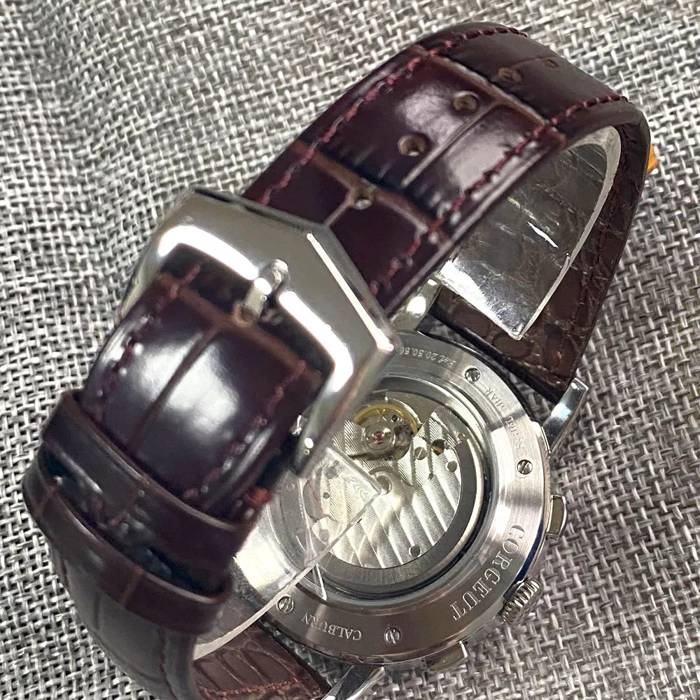 Montre automatique pour hommes Multification Date jour mois année 316L montre mécanique pour hommes boîtier poli indicateur jour/nuit 42mm