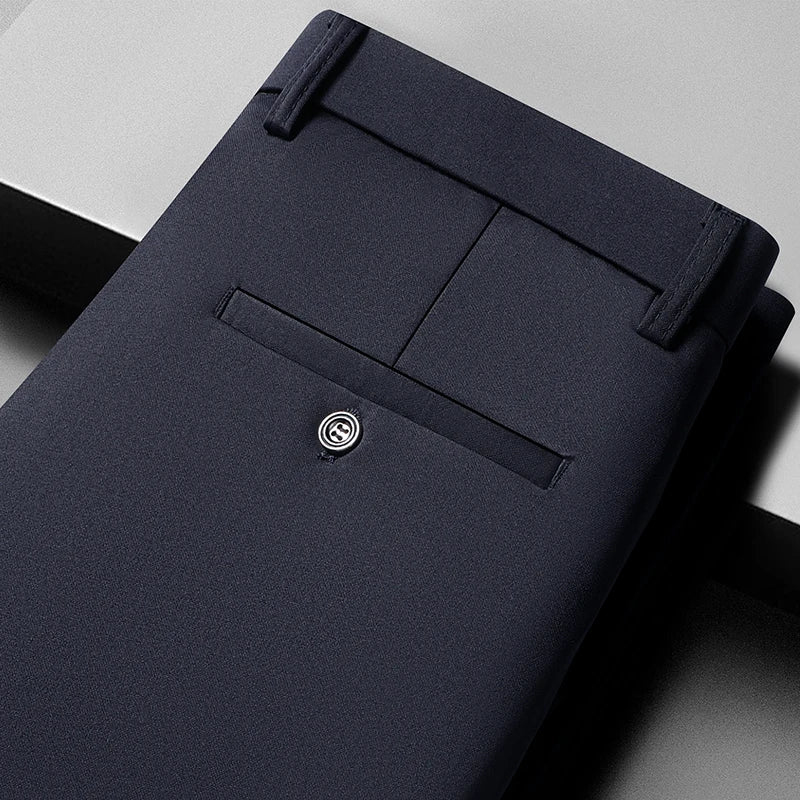 Pantalon Homme Été Extensible - Tissu Soyeux Sans Repassage - Lencensa 