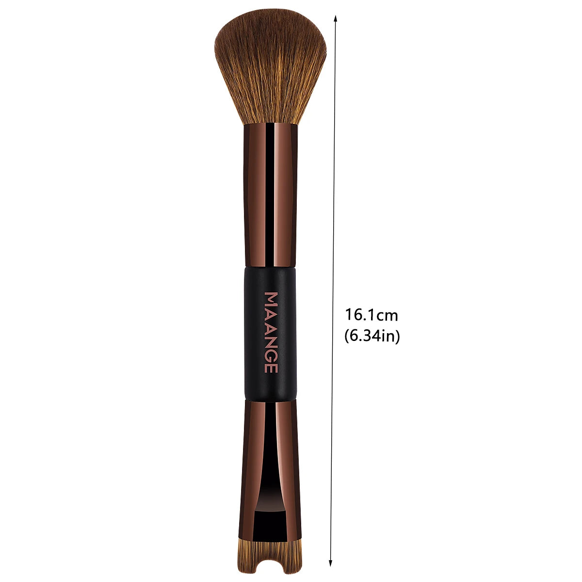 MAANGE Double tête fond de teint Contour du nez pinceau de maquillage en forme de U Modification facile de l'ombre nasale pinceau de maquillage du visage impeccable - Lencensa 