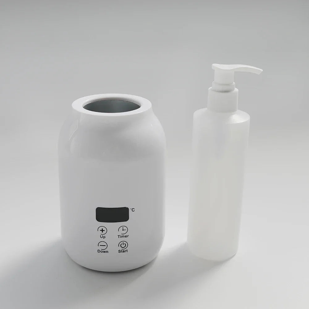 Chauffe-Lotion de Massage Digital - Réchauffeur Huile Crème LED Minuteur - Lencensa 