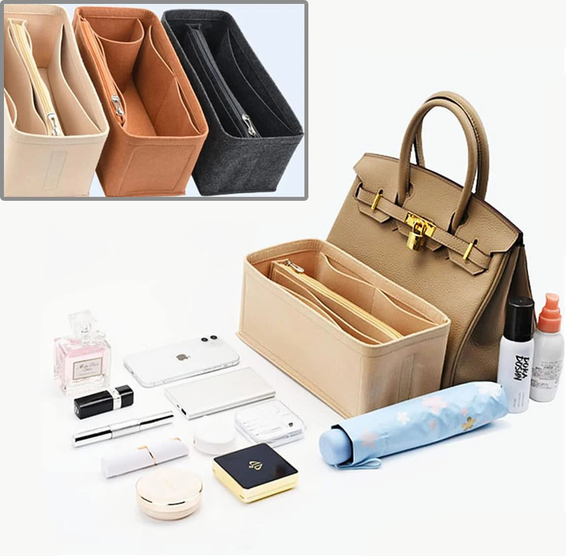 Insert organisateur de sac à main pour birkin 35 organisateur de sac insert de sac fourre-tout