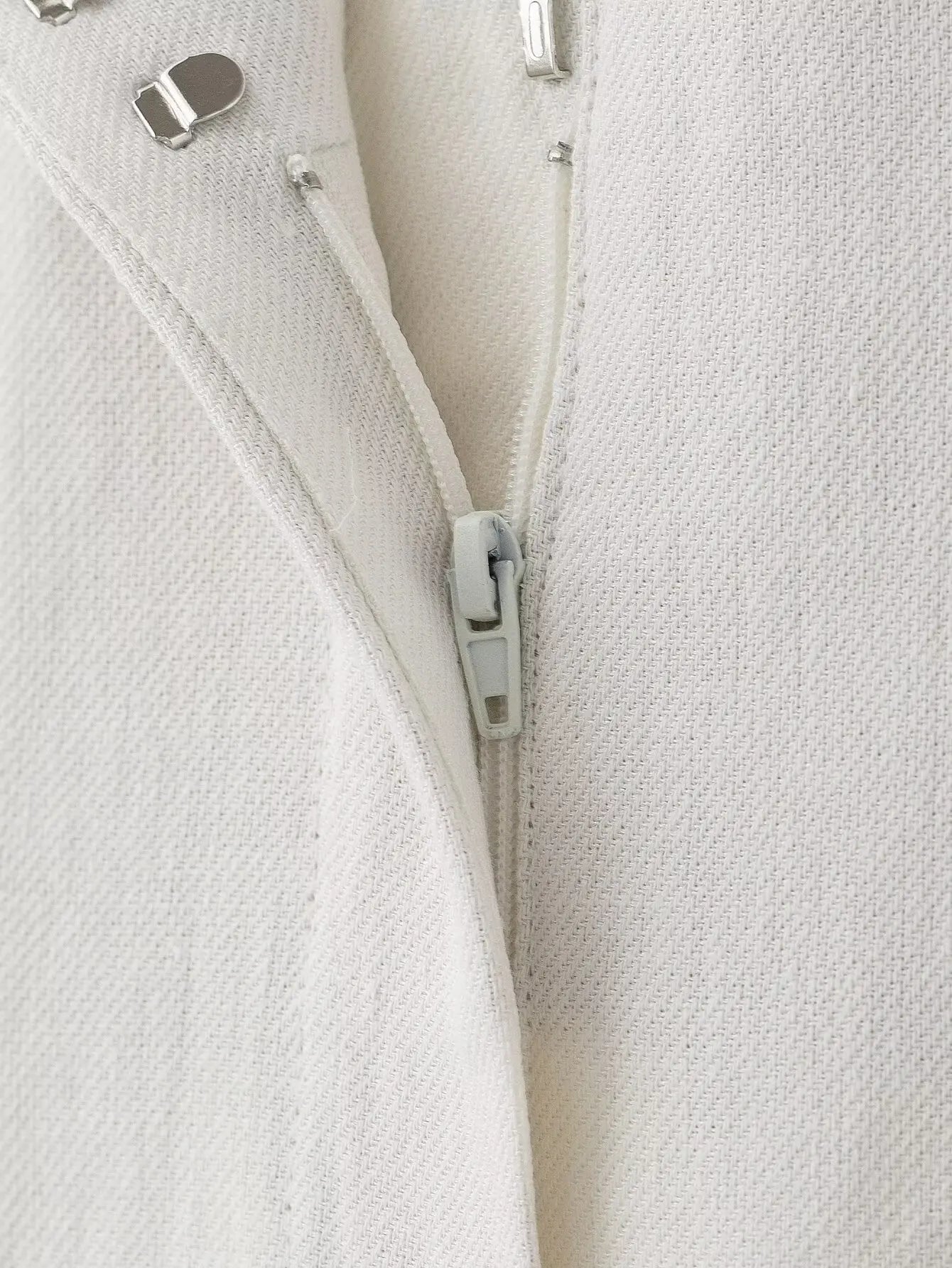 HH – costumes pour femmes, col rabattu blanc, manches longues, blazer à lacets + pantalon Long taille haute avec fermeture éclair, ensembles de mode printemps - Lencensa 