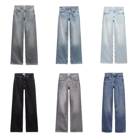 Jean Premium Femme Z1975 - Denim Haute Qualité Taille Droite Y2K 2025