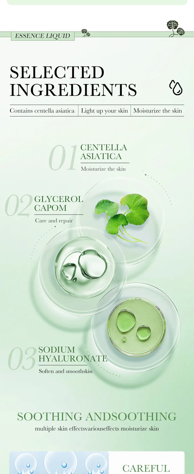 BIOAQUA Centella sérum visage soin de la peau visage Essence hydratant raffermissant réparateur visage liquide sérum soin de la peau