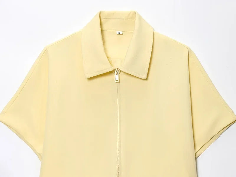 Veste Courte Premium Lencensa Femme - Blazer Été Haute Qualité Manches Courtes