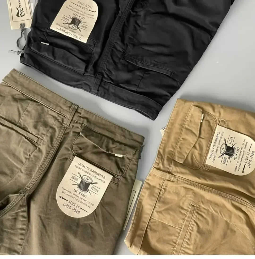 Pantalon Cargo Homme Coton - Style Américain Robuste Anti-Usure - Lencensa 