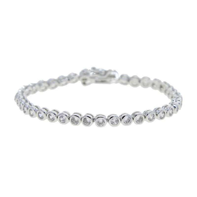 Bracelet en zircone cubique 5A CZ, lunette géométrique de différentes formes, chaîne de Tennis, bijoux classiques à la mode pour femmes