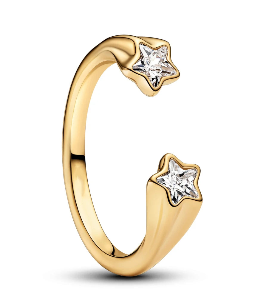 Miniso 925 originaux argent 18K plaqué or princesse voiture coeur Mickey Minnie bague de mariage ensemble pour femme Tiki bijoux cadeau de fête