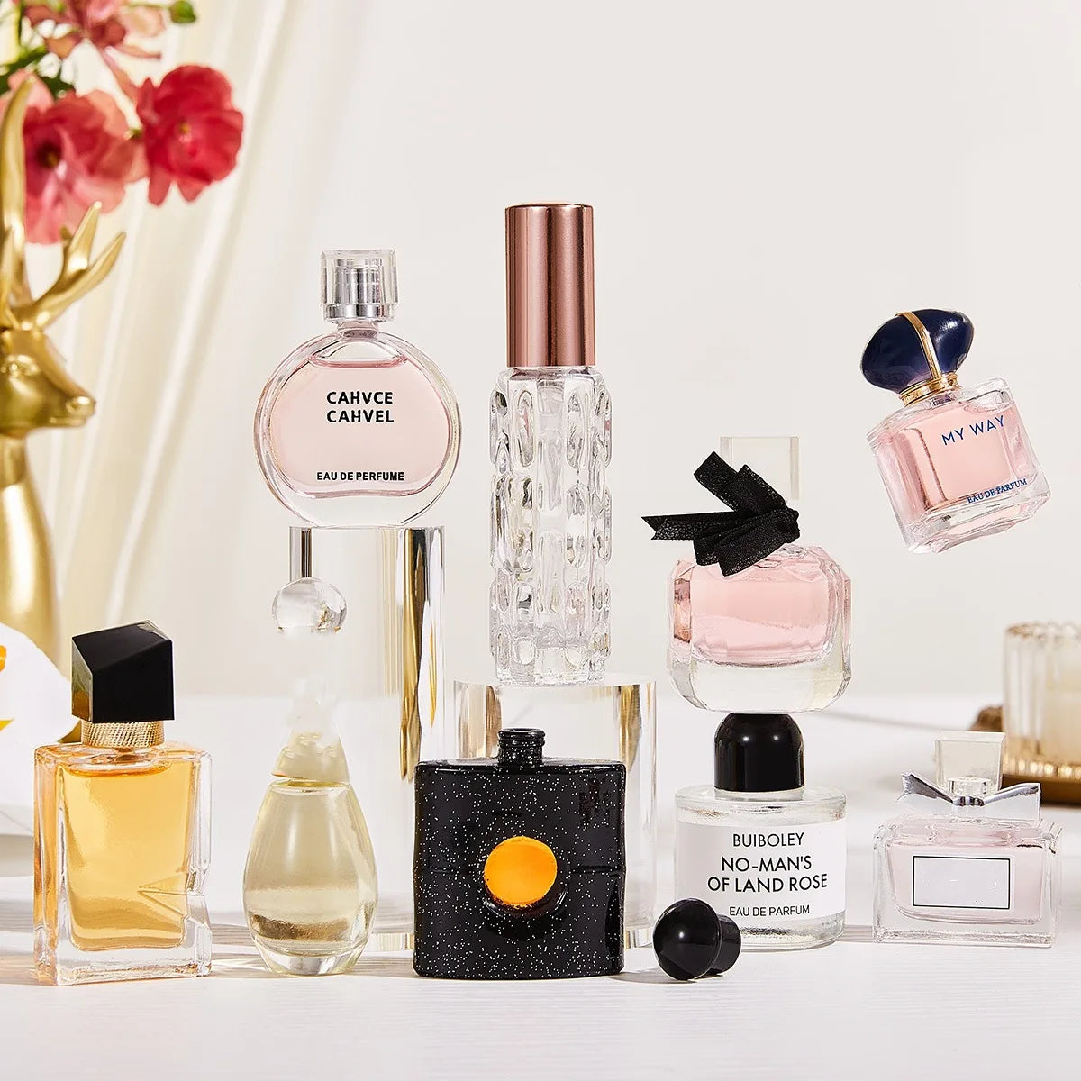 Coffret 8 Mini Parfums Femme - Fragrances Boisées Florales Portables - Lencensa 