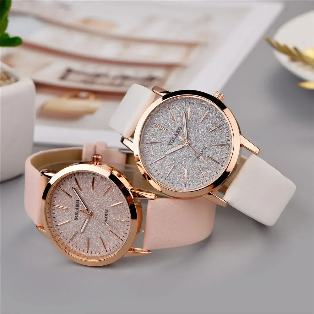 Montre-bracelet en cuir à quartz pour femme, montres pour femme, marque de luxe, mode féminine