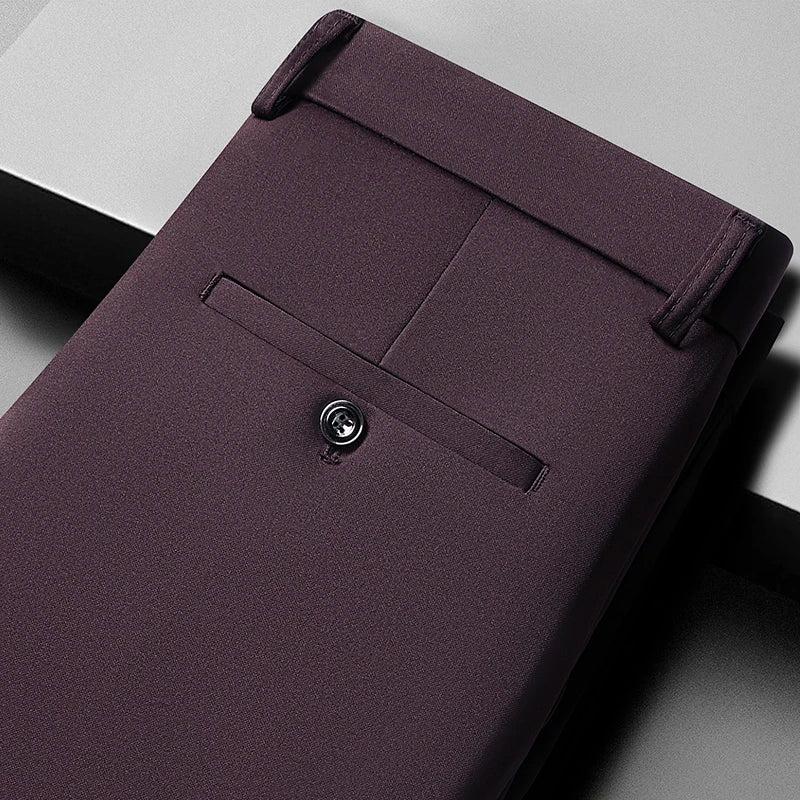 Pantalon Homme Été Extensible - Tissu Soyeux Sans Repassage - Lencensa 