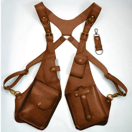 Sac étui de harnais en cuir médiéval, portefeuille antivol caché, pochette de téléphone de Style moto, sac de Festival de Cospla