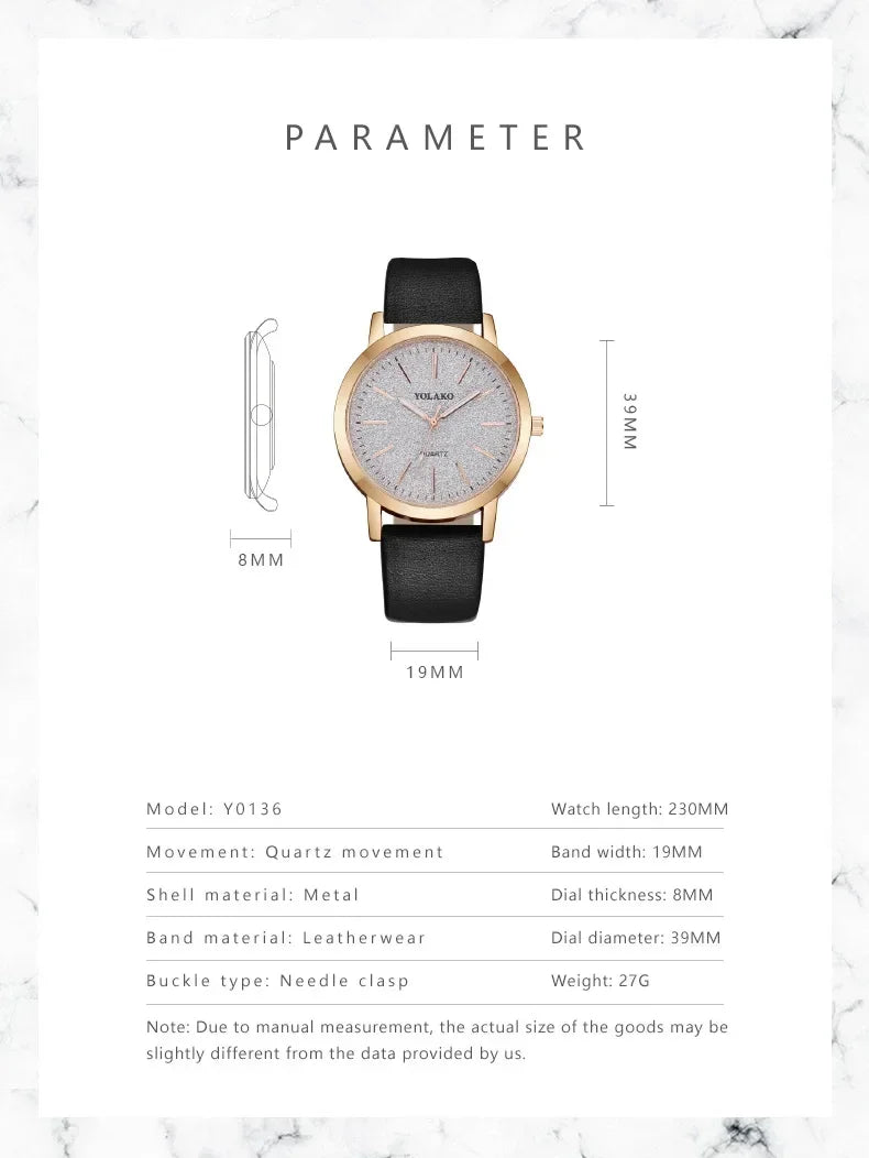 Montre-bracelet en cuir à quartz pour femme, montres pour femme, marque de luxe, mode féminine