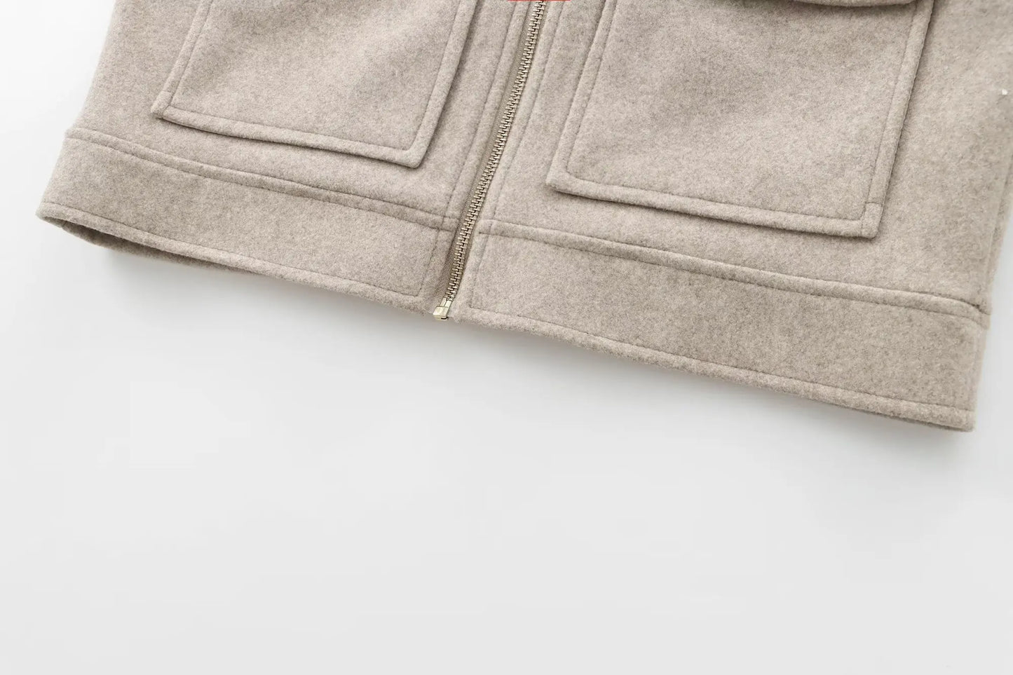 Veste à fermeture éclair pour femme, manteau d'hiver à manches longues avec poches, manteau court de rue élégant pour femme, nouvelle collection - Lencensa 