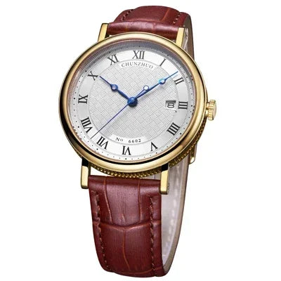 Montre à quartz ultra-plate pour hommes, mouvement d'anticorps contractés, 38mm, acier inoxydable importé du 10/2019 sur