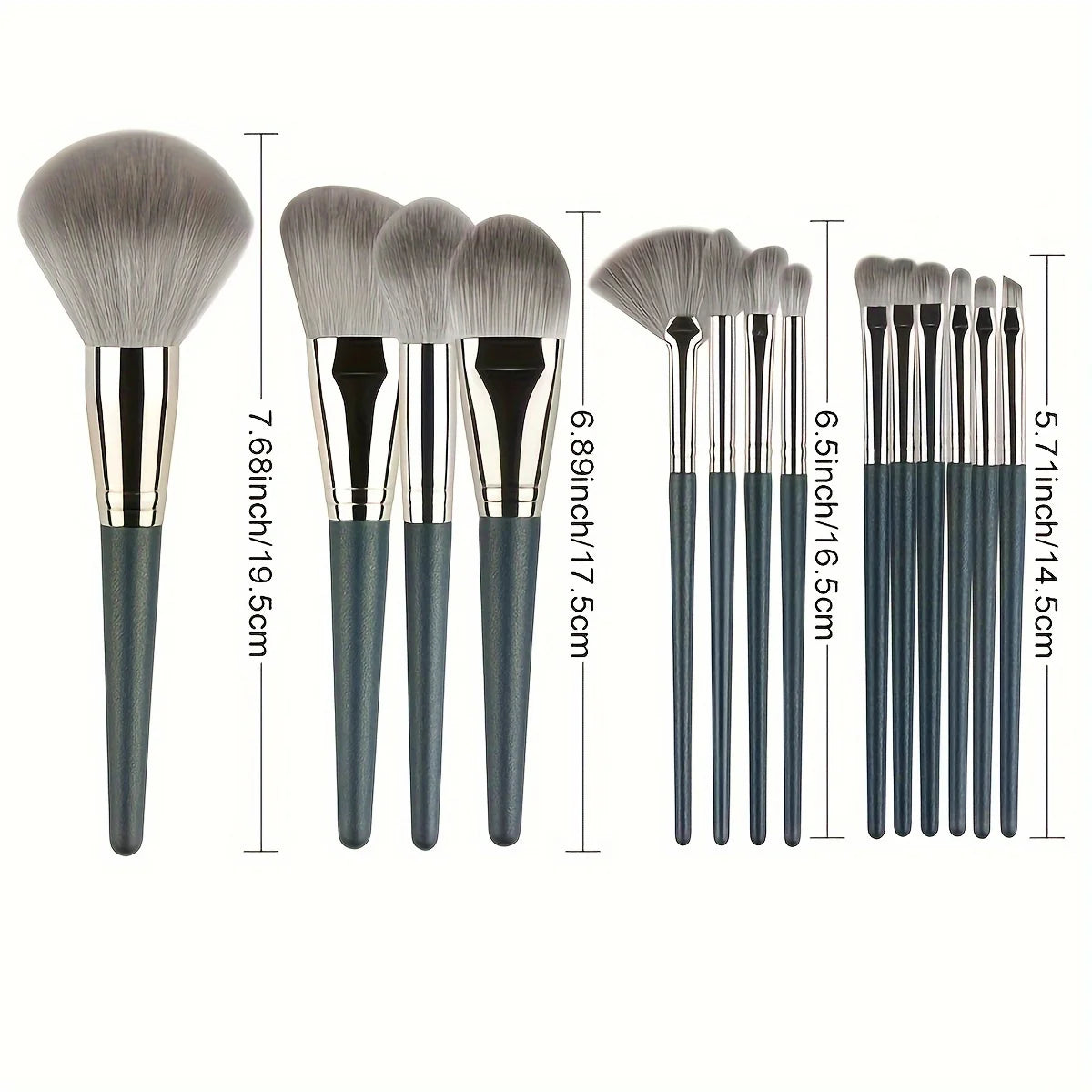 Ensemble de pinceaux de maquillage 14 pièces, poils en Nylon doux, pinceau de fond de teint, pinceau de fard à paupières, ensemble de pinceaux de maquillage multifonctions de voyage