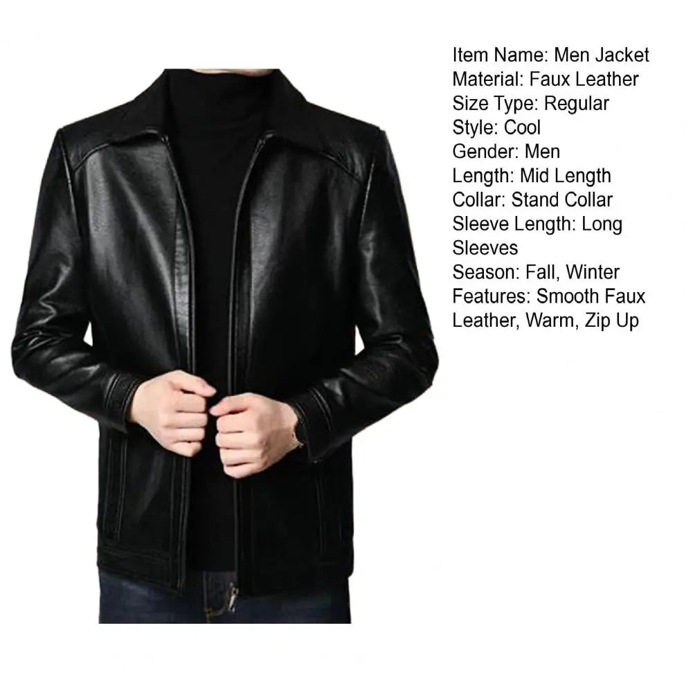 Veste Moto Premium Lencensa -  Cuir Col Montant - Qualité Exceptionnelle Automne