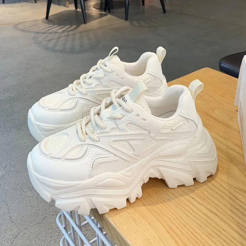 Baskets Femme Plateforme - Chaussures Sport Décontractées Été