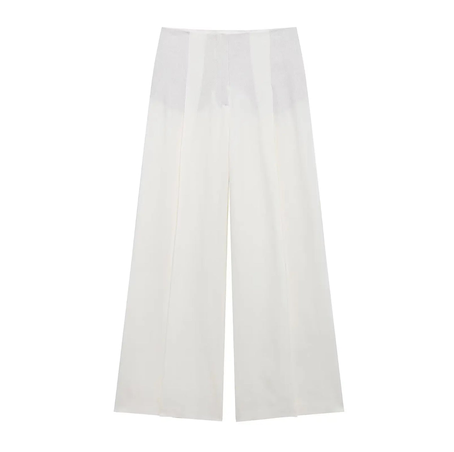 HH – costumes pour femmes, col rabattu blanc, manches longues, blazer à lacets + pantalon Long taille haute avec fermeture éclair, ensembles de mode printemps - Lencensa 