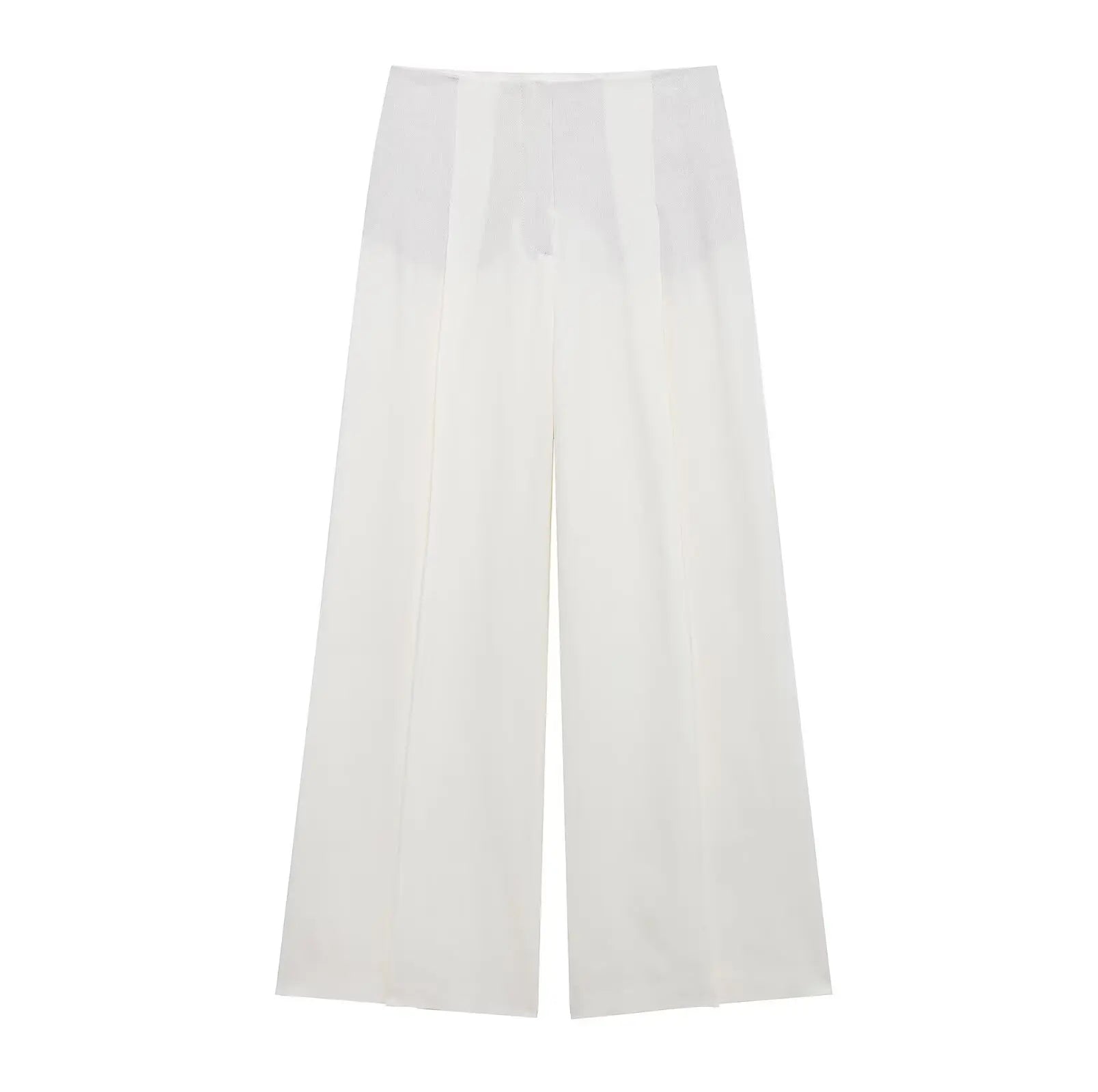 HH – costumes pour femmes, col rabattu blanc, manches longues, blazer à lacets + pantalon Long taille haute avec fermeture éclair, ensembles de mode printemps - Lencensa 