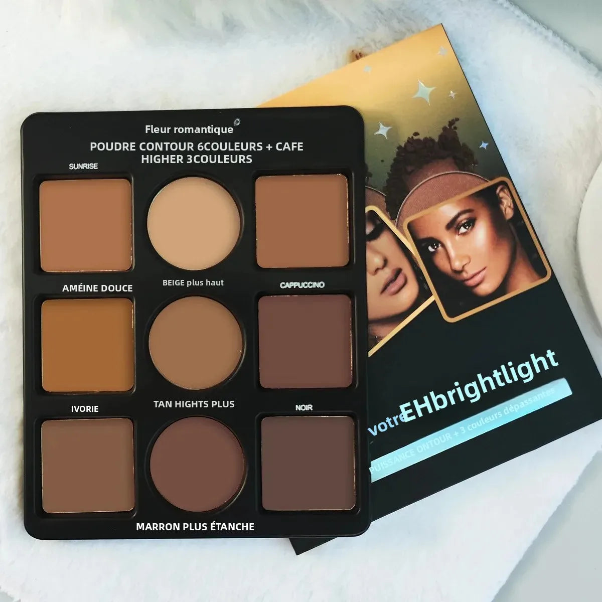 Kit de Palette de maquillage 9 couleurs, 1 pièce, 6 couleurs de Contour et 3 couleurs, outils de beauté imperméables longue durée pour le maquillage des femmes