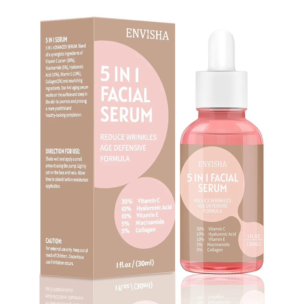 Sérum Visage Lencensa - Collagène + Acide Hyaluronique + Niacinamide Multi-Actifs