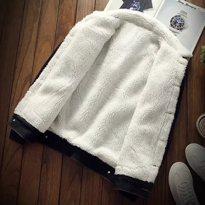 Veste Jean Premium Lencensa - Doublée Polaire Style Asiatique - Qualité Exceptionnelle Hiver - Lencensa 