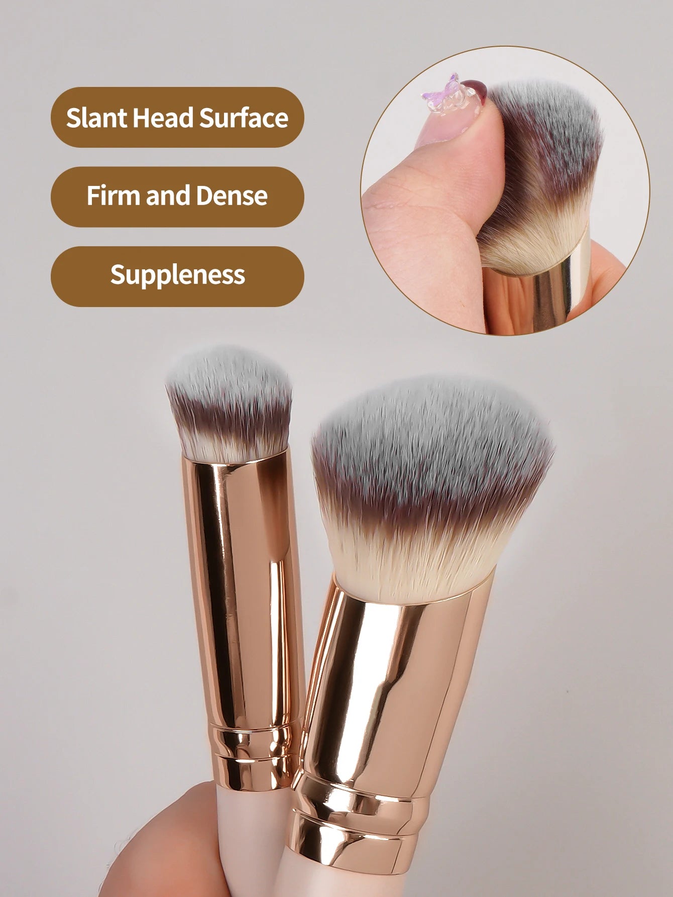 MAANGE 5 pièces pinceaux de maquillage poudre fard à joues brosse fond de teint pinceau de maquillage pinceau de Contour Portable pour voyage cadeau de saint valentin