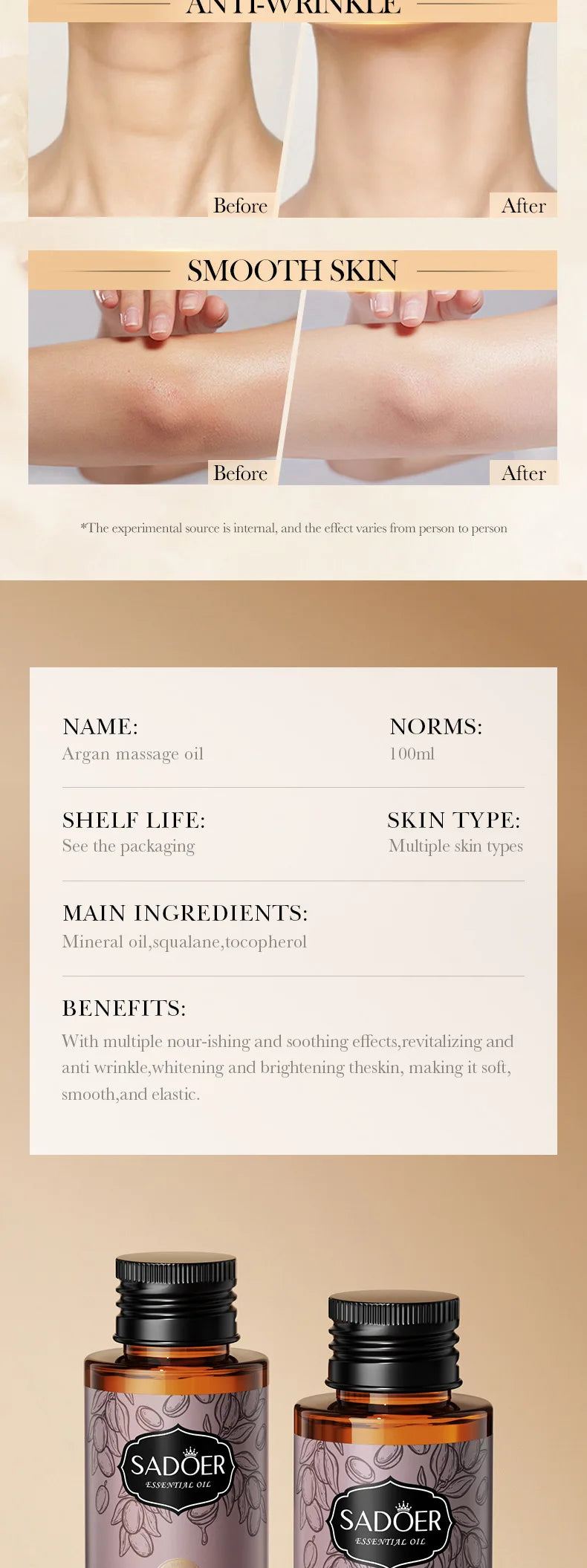 Huile d'Amande 100ml - Massage Corps Argan Olive Pure | Lencensa - Lencensa 