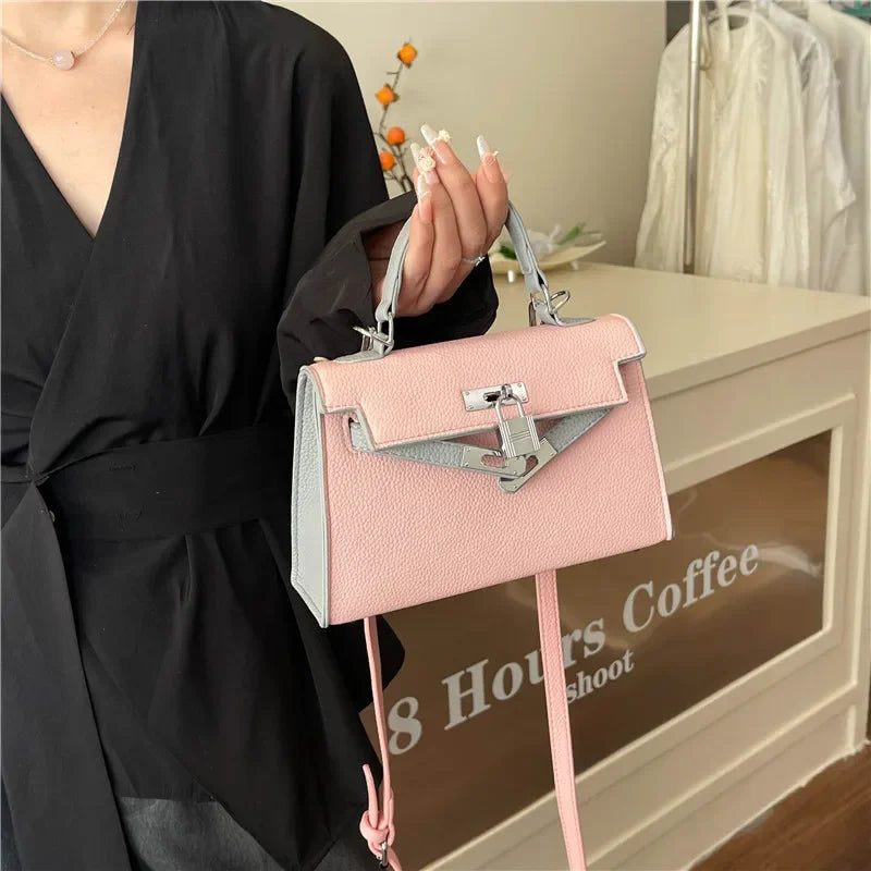 Sac à main de marque de luxe pour femmes en cuir fin, sac messager à bandoulière de styliste célèbre, fourre-tout élégant pour dames