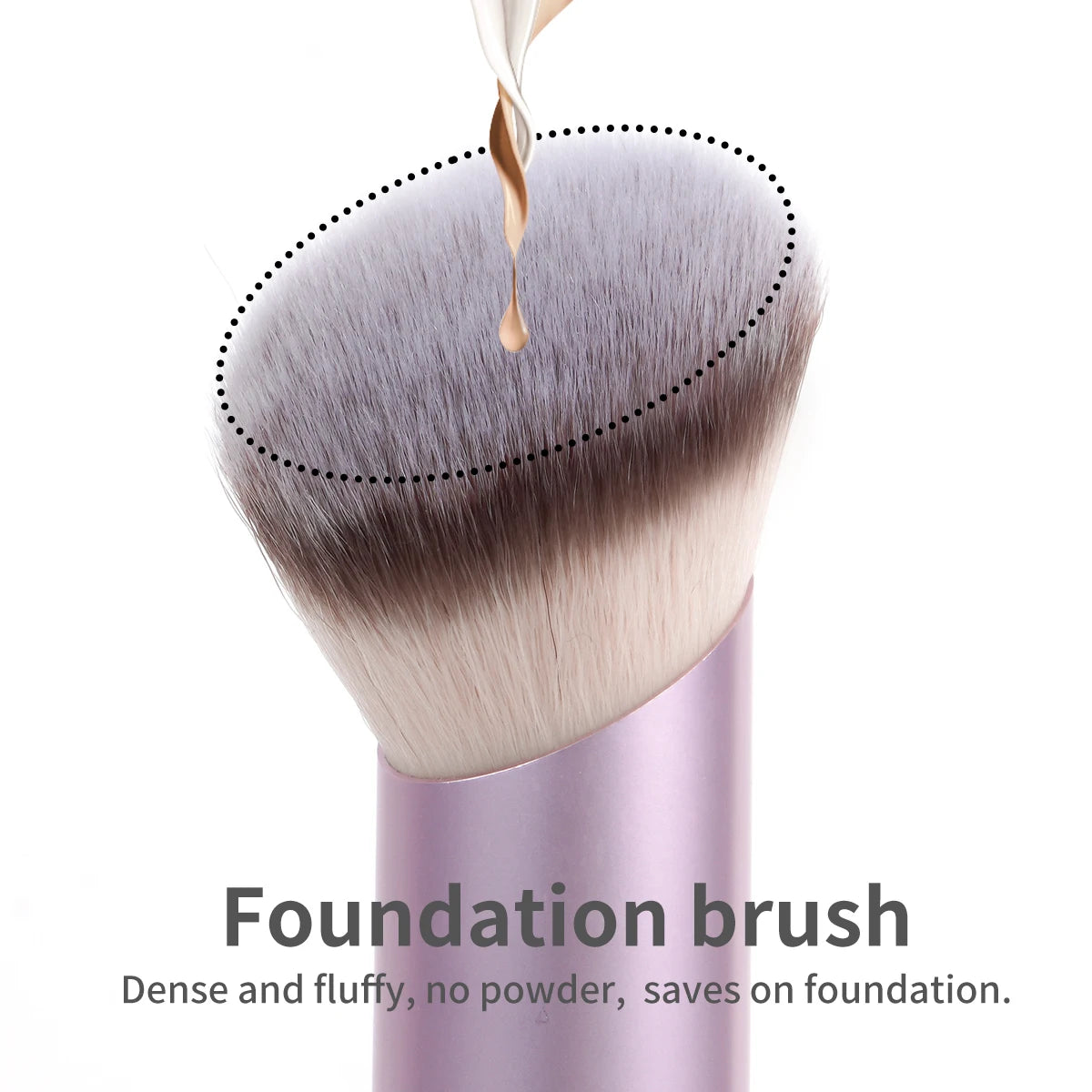 MAANGE-Pinceaux de maquillage en angle, 1 pièce, brosse pour fond de teint, correcteur, cosmétique, cheveux doux, oblique - Lencensa 