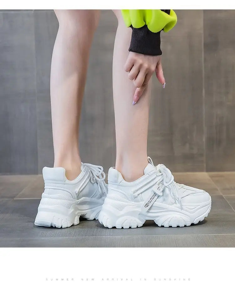 Baskets Femme Plateforme - Chaussures Décontractées Printemps