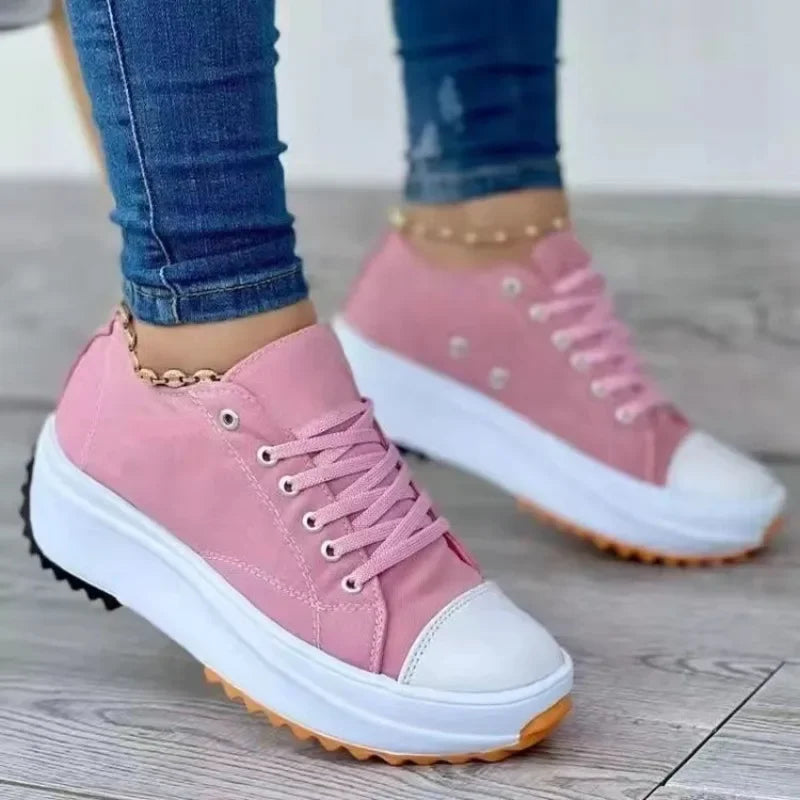Lencensa - Chaussures Femme Premium | Baskets Toile Décontractées de Qualité Supérieure