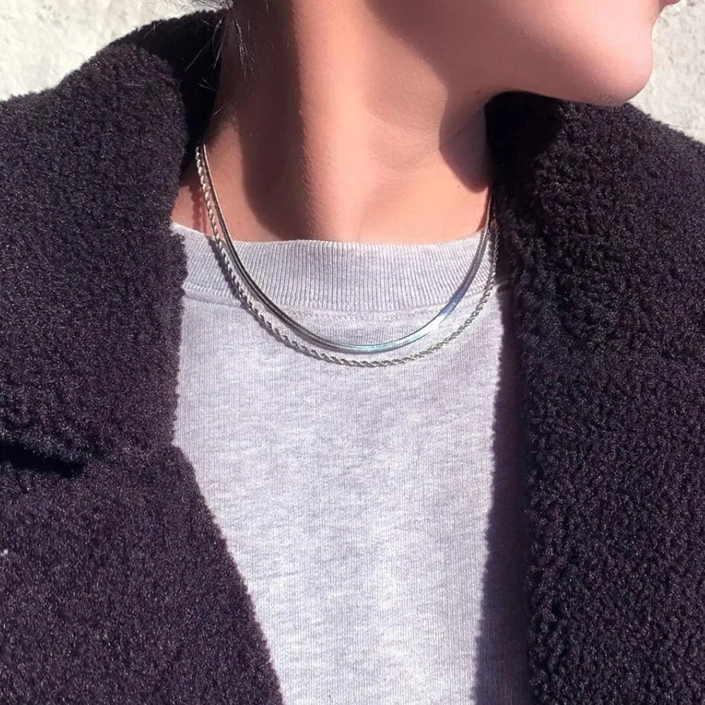Collier pour femmes collier en or collier plaqué argent plaqué or serpent chaîne en or colliers ras du cou bijoux en or cadeau pour les femmes