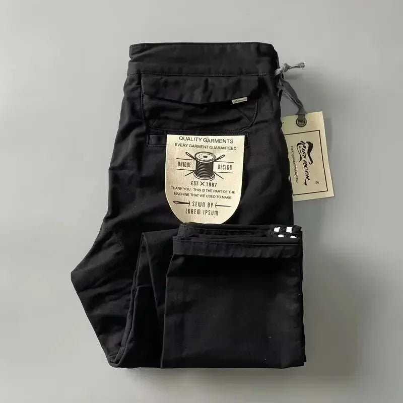 Pantalon Cargo Homme Coton - Style Américain Robuste Anti-Usure - Lencensa 
