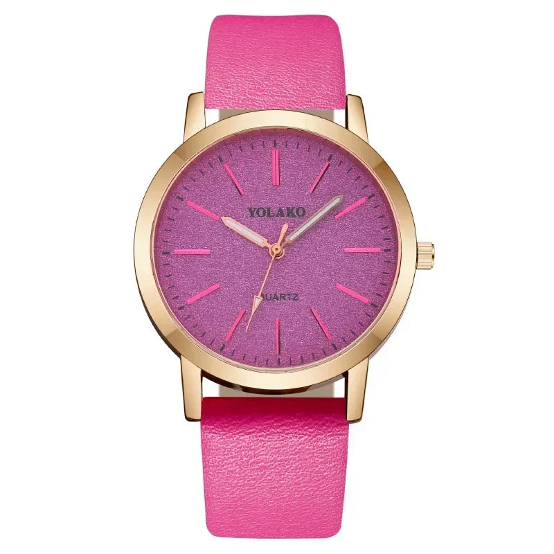 Montre-bracelet en cuir à quartz pour femme, montres pour femme, marque de luxe, mode féminine