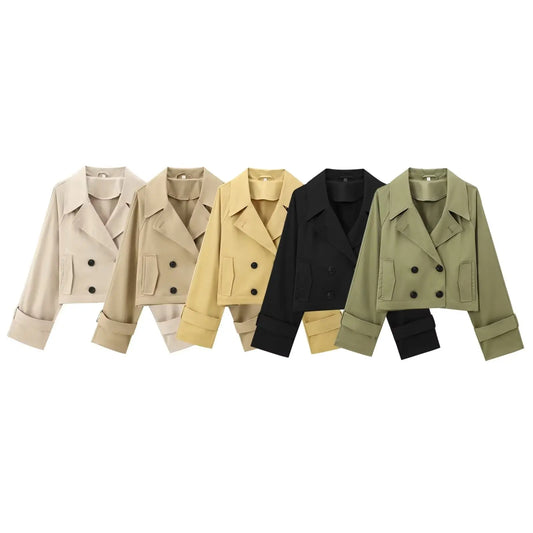 Veste Courte Premium Lencensa Femme - Coupe-Vent Haute Qualité Automne 2024