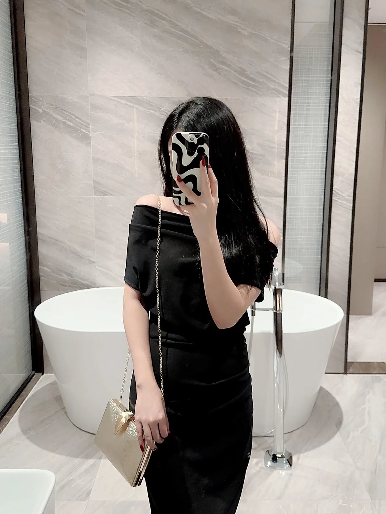 Pochette de Soirée Femme - Minaudière Dorée Chaîne Élégante - Lencensa 