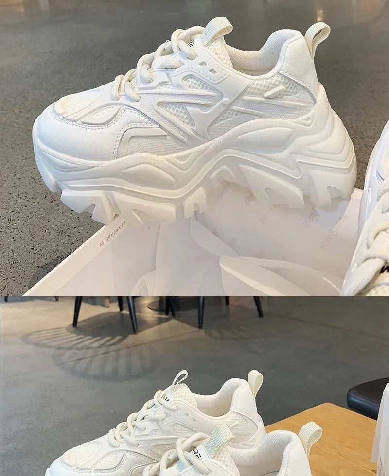 Baskets Femme Plateforme - Chaussures Sport Décontractées Été
