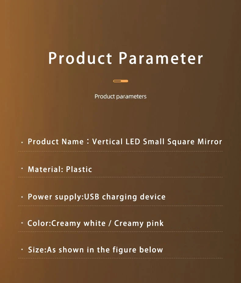 Miroir de maquillage portable, lumière de couleur réglable, lumière de maquillage, lampe de miroir sans fil, lampe de remplissage, Rotation rechargeable - Lencensa 