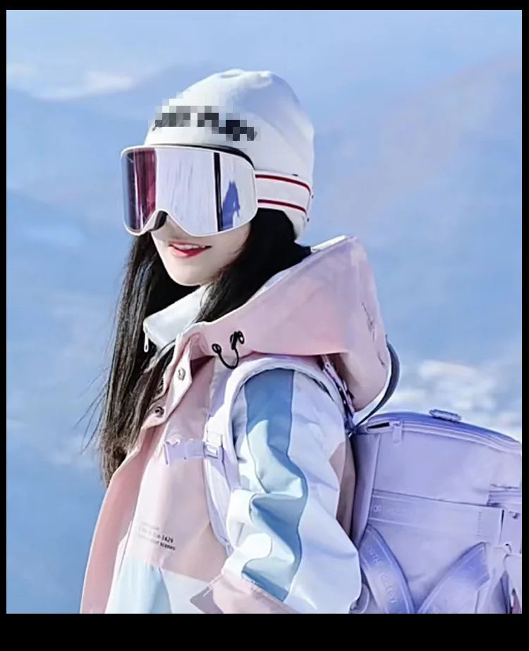 Masque Ski Snowboard UV400 - Double Anti-Buée Cylindrique Unisexe - Lencensa 