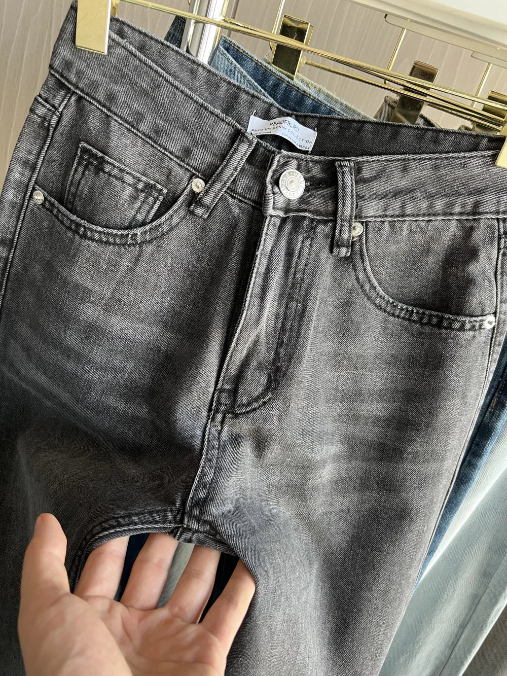 Jean Premium Femme Z1975 - Denim Haute Qualité Taille Droite Y2K 2025