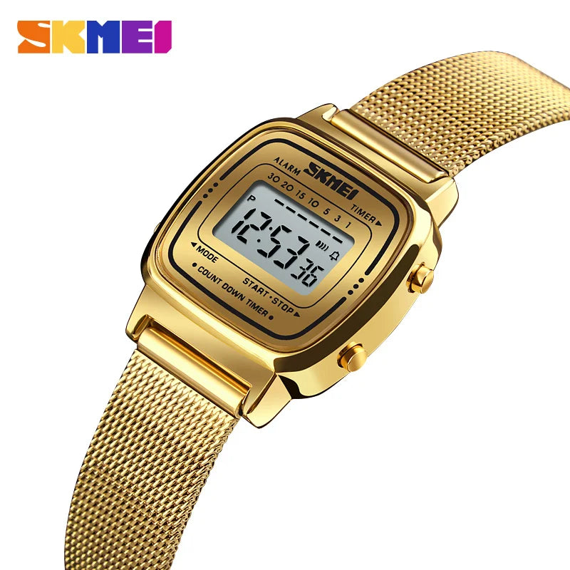 SKMEI 1901 luxe femmes montres petit cadran numérique Chrono calendrier Montre étanche dames Montre-bracelet horloge Montre femme 1620