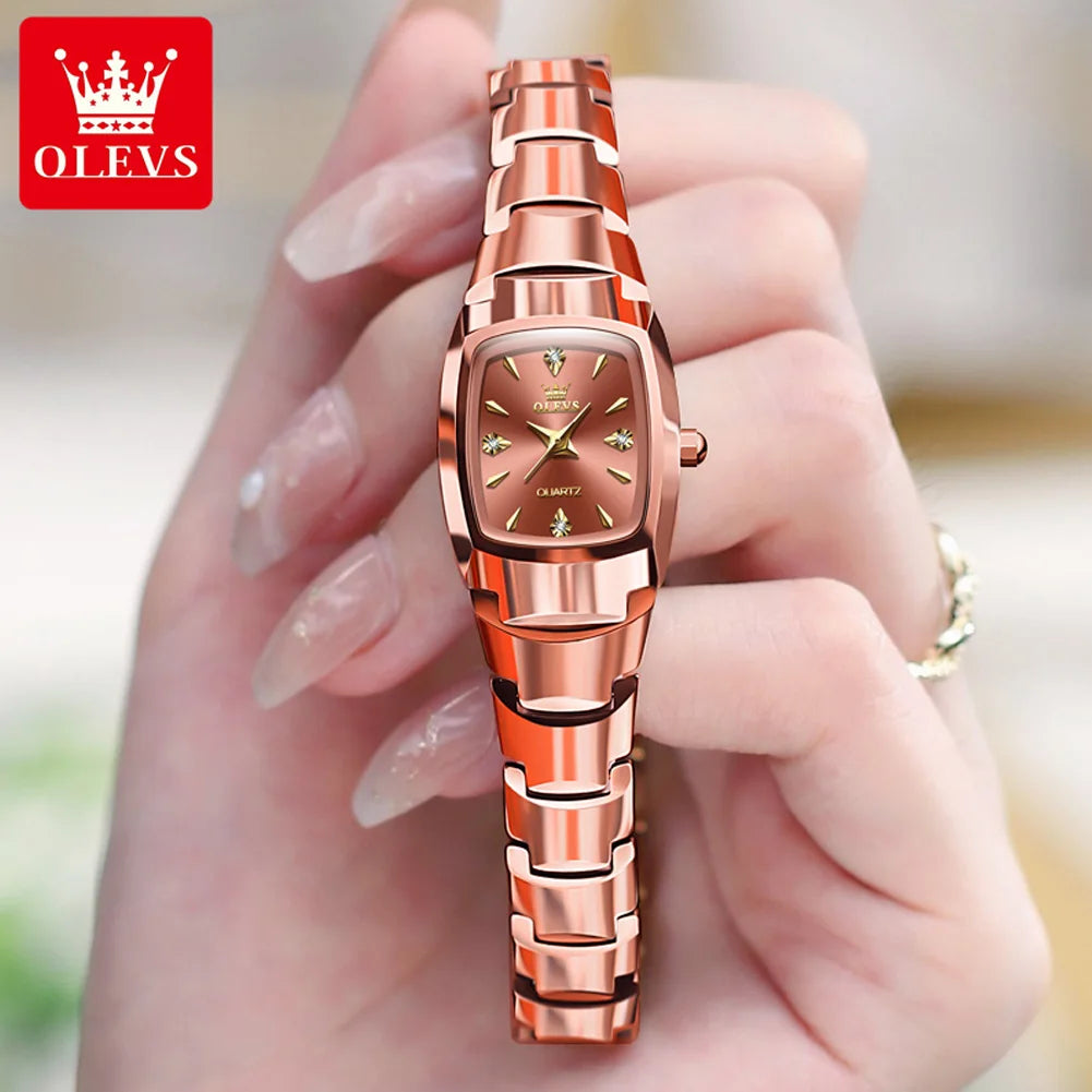 OLEVS 7006 Montres pour Femmes Top marque de luxe Original Quartz Montres Femmes étanche boîtier en acier tungstène bracelet lumineux Date