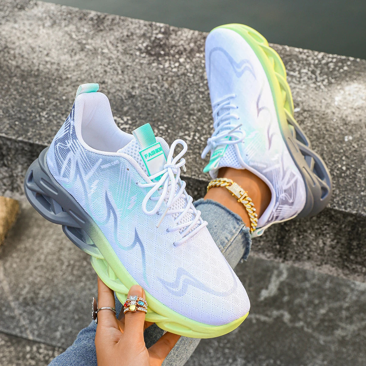Lencensa - Baskets Femme Premium | Chaussures Sport Légères et Respirantes de Qualité Supérieure